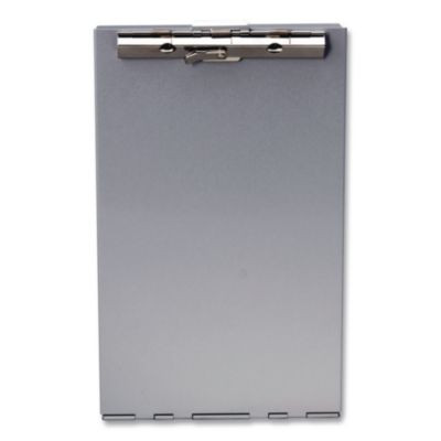 Redi-Rite Aluminum Storage Clipboard, 1" Clip Capacity, Holds 6 x 10 Sheets, Silver