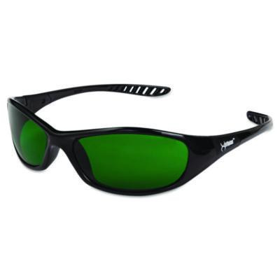 Hellraiser Safety Glasses, Black Full Frame, Green Shade 3 Vlt Dual Lens
