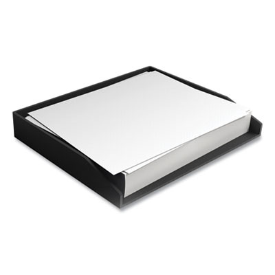 Side-Load Stackable Plastic Document Tray, 1 Section, Letter-Size, 12.24 X 9.8 X 1.75, Black, 2/Pack
