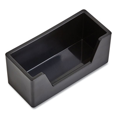 Business Card Holder, Holds 80 Cards, 3.97 X 1.73 X 1.77, Plastic, Black