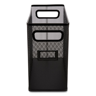 Wire Mesh Box-Style Vertical Document Organizer, 1 Section, Letter-Size, 5.79 X 12.4 X 10.16, Matte Black