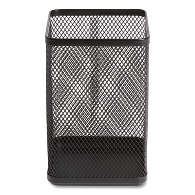 Wire Mesh Jumbo Pencil Holder, 4.33 X 4.33 X 6.69, Black