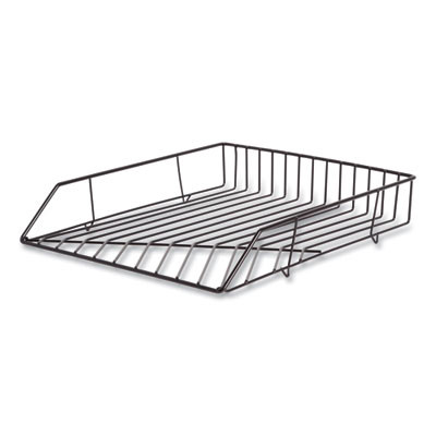 Vena Paper Tray, 1 Section, Holds 11" x 8.5" Sheets, 10.04 x 12.44 x 2.01, Black