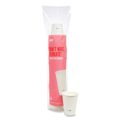 White Paper Hot Cups, 12 Oz, 50/Pack