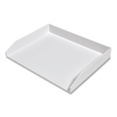 Side-Load Stackable Plastic Document Tray, 1 Section, Letter-Size, 12.24 X 9.8 X 1.75, White