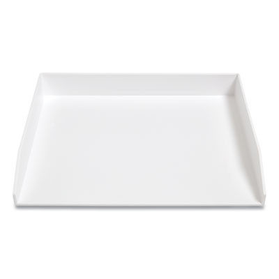 Side-Load Stackable Plastic Document Tray, 1 Section, Letter-Size, 12.24 X 9.8 X 1.75, White