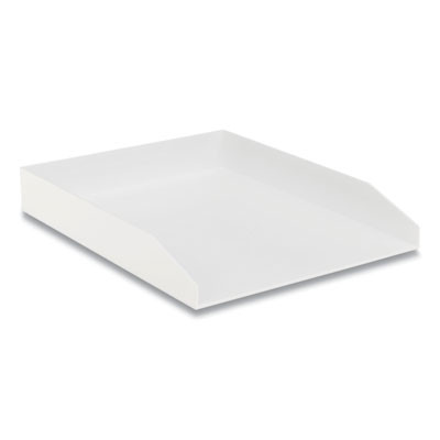 Front-Load Stackable Plastic Document Tray, 1 Section, Letter Size Files, 9.8 X 12.24 X 1.75, White