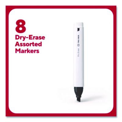 Dry Erase Marker, Tank-Style, Medium Chisel Tip, Seven Assorted Colors, 8/Pack