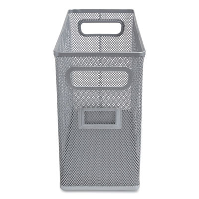 Wire Mesh Box-Style Vertical Document Organizer, 1 Section, Letter-Size, 5.79 X 12.4 X 10.16, Silver