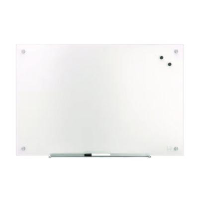 Magnetic Tempered Glass Dry Erase Board, 36" x 24", White Surface