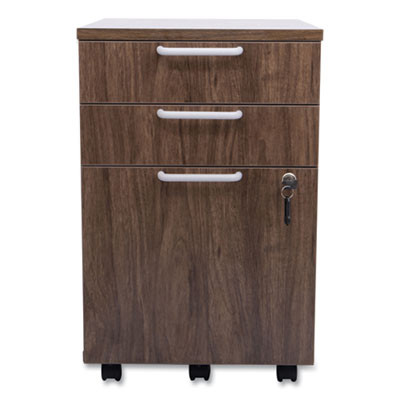 Essentials Mobile Pedestal File, Left Or Right, 3-Drawers: Box/Box/File, Legal/Letter, Espresso, 15.6" X 21.3" X 24.3"
