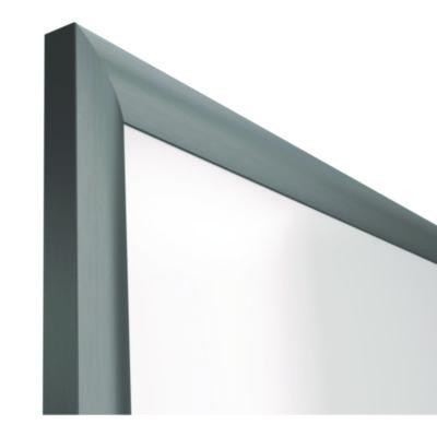 Magnetic Porcelain Dry Erase Board, 48" x 36", White Surface, Gray/Natural Aluminum Frame