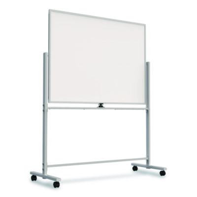 Magnetic Steel Mobile Dry Erase Board, 4 Ft x 3 Ft, White Surface, Aluminum Frame