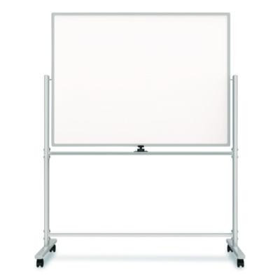 Magnetic Steel Mobile Dry Erase Board, 4 Ft x 3 Ft, White Surface, Aluminum Frame