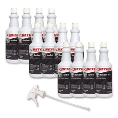 Symplicity Sanibet Multi-Range Sanitizer Disinfectant Deodorizer, 32 Oz Bottle, 12 Bottles And One Trigger Sprayer/Carton