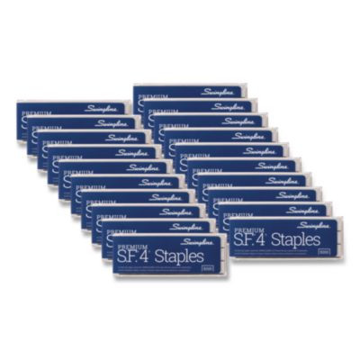 S.F. 4 Premium Staples, 0.25" Leg, 0.5" Crown, Steel, 5,000/Box, 20 Boxes/Carton