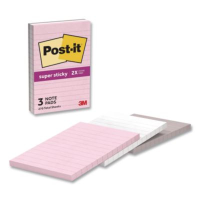 Pads In Simply Serene Colors, Note Ruled, 4 x 6, Assorted Colors, 90 Sheets/Pad, 3 Pads/Pack