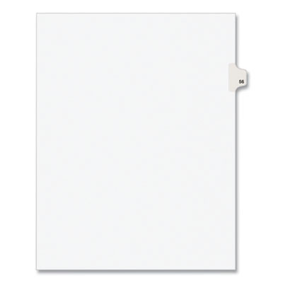 Preprinted Legal Exhibit Side Tab Index Dividers, Avery Style, 10-Tab, 56, 11 X 8.5, White, 25/Pack, (1056)