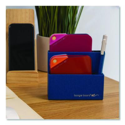 Versanotes Desk Organizer, 3 Compartments, 4.7 x 0.4 x 2.05, Blue, Plastic