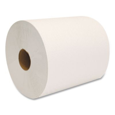 Morsoft Universal Roll Towels, 1-Ply, 8" x 1,000 Ft, White, 6 Rolls/Carton