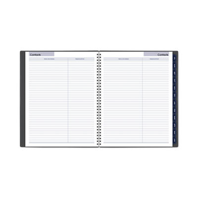 Dayminder Academic Monthly Desktop Planner, Twin-Wire Binding, 11 x 8.5, Charcoal Cover, 12-Month (July To June): 2025-2026