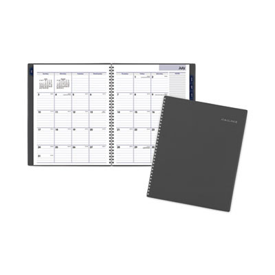 Dayminder Academic Monthly Desktop Planner, Twin-Wire Binding, 11 x 8.5, Charcoal Cover, 12-Month (July To June): 2025-2026