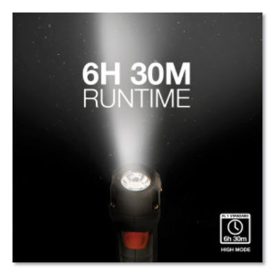 Hardcase Professional Task Led Flashlight, 2 Aa Batteries (Included), Black