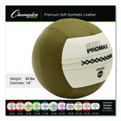 Rhino Promax Medicine Ball, 20 Lb, Brown