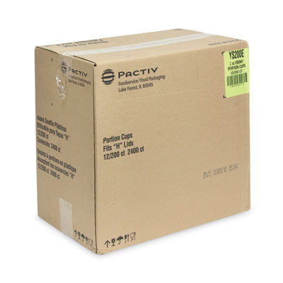 Plastic Portion Cup, 2 Oz, Black, 200/Bag, 12 Bags/Carton