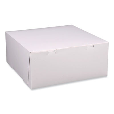 Bakery Boxes, Standard, 12 X 12 X 5, White, Paper, 100/Carton