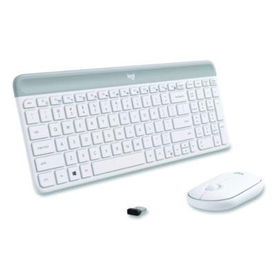 Mk470 Slim Wireless Keyboard And Mouse Combo, 2.4 Ghz/33 Ft Wireless Range, Off-White