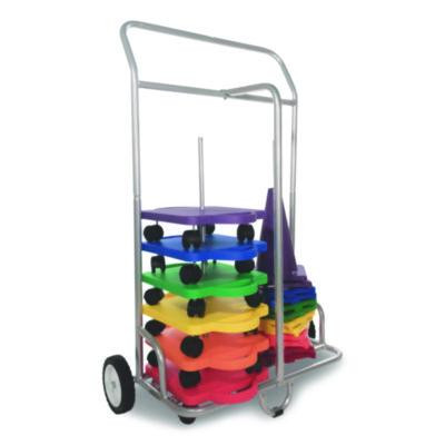 Scooter Storage Cart, Metal, 132 Lb Capacity, 16 x 32 x 48, Silver