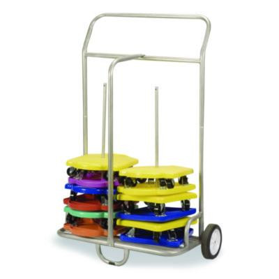 Scooter Storage Cart, Metal, 132 Lb Capacity, 16 x 32 x 48, Silver
