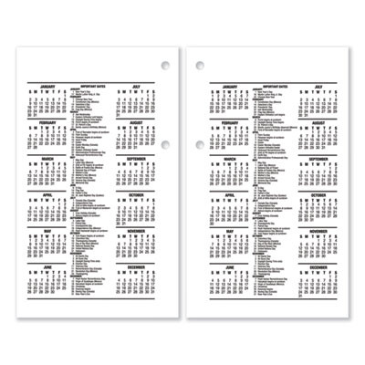 Desk Calendar Refill, 3.5 x 6, White Sheets, 12-Month (Jan To Dec): 2026