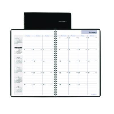 Dayminder Monthly Planner, Ruled Blocks, 12" x 8", Black Cover, 14-Month: Dec 2025 To Jan 2027