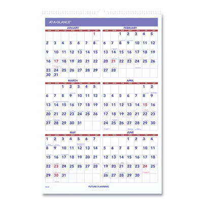 Monthly Wall Calendar With Ruled Daily Blocks, 15.5 x 22.75, White Sheets, 12-Month (Jan To Dec): 2026