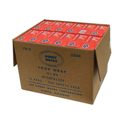 Interfolded Food Wrap Deli Sheets, 10.75 x 10, 500/Box, 12 Boxes/Carton
