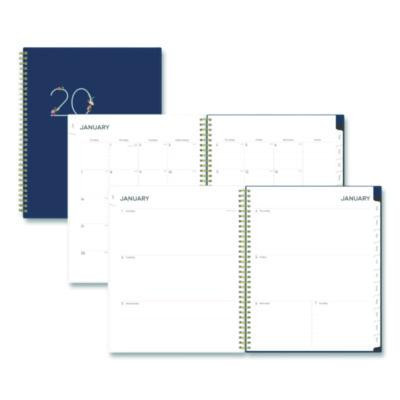 Ashlyn Weekly/Monthly Planner, Floral Artwork, 11 x 8.5, Navy/Multicolor Cover, 12-Month (Jan To Dec): 2026