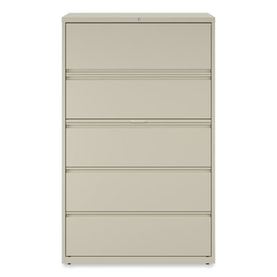 Lateral File, 5 Legal/Letter/A4/A5-Size File Drawers, Putty, 42" x 18.63" x 67.63"