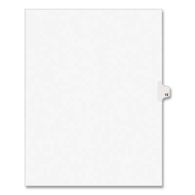 Preprinted Legal Exhibit Side Tab Index Dividers, Avery Style, 10-Tab, 12, 11 X 8.5, White, 25/Pack