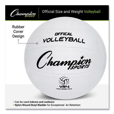 Rubber Volleyball, Official Size, White