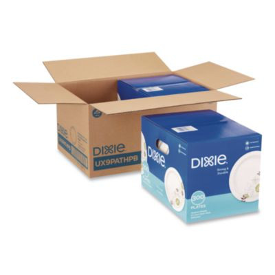 Pathways Medium-Weight Paper Plates, 8.5" Dia, Pathways, 300/Box, 2 Boxes/Carton
