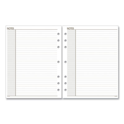 Lined Notes Pages For Planners/Organizers, 8.5 x 5.5, White Sheets, Undated, 30 Sheets