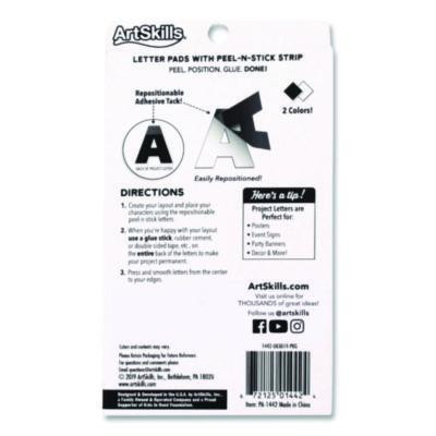 Black And White Poster Letters And Numbers, 10" Tall, Assorted Character Colors, 310/Pack