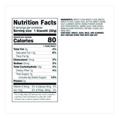 Biscotti, Classic Almond, 0.69 Oz Individually Wrapped, 25/Pack