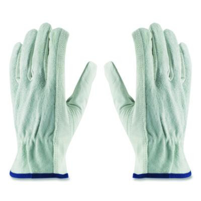 Top-Grain Leather Drivers Gloves With Shoulder-Split Cowhide Leather Back, Gunn Cut, Keystone Thumb, X-Large, Gray, Pair