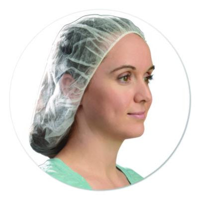Bc Series Bouffant Caps, Polypropylene, 24", White, 1,000/Carton
