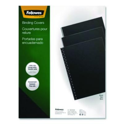 Expressions Linen Texture Presentation Covers For Binding Systems, Paper, Square Corners, 11" x 8.5", Black, 200/Pack