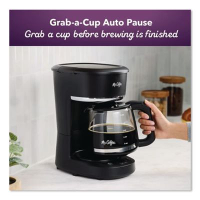 12-Cup Programmable Coffee Maker, Stainless Steel/Black