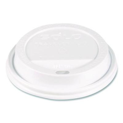 Traveler Hot Cup Lids, Fits 12 Oz To 16 Oz Hot Cups, Plastic, White, 100/Pack